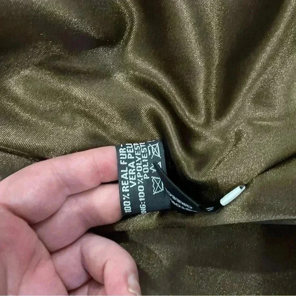 Real Mink Fur Sz S 3/4 sleeve Coat - Picture 11 of 14